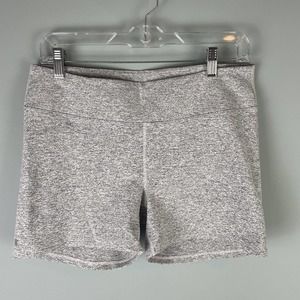 Nobull Women's Mid-Rise Plush Heather Short 4" Size medium White Heather